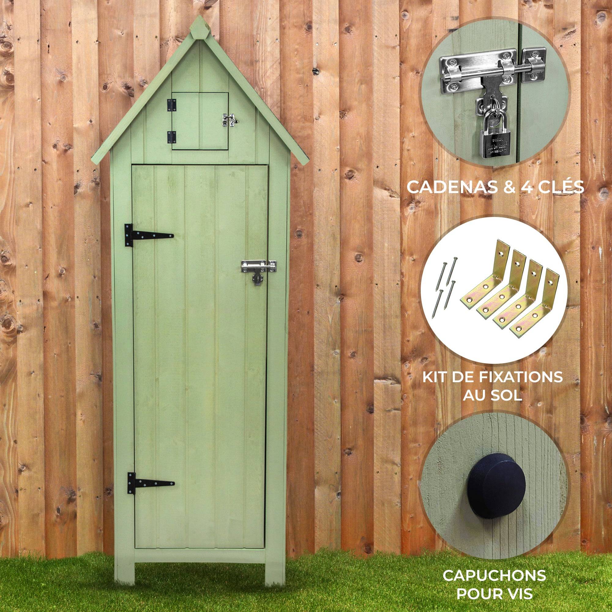Monstershop - Abri de Jardin en Bois - Vert - Image 2