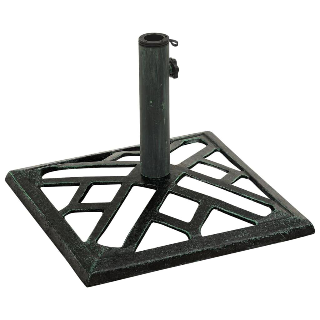 Socle de parasol - accessoire parasol Vert 44x44x31 cm Fonte - MEUBLE PRO-JU5540 - Image 3