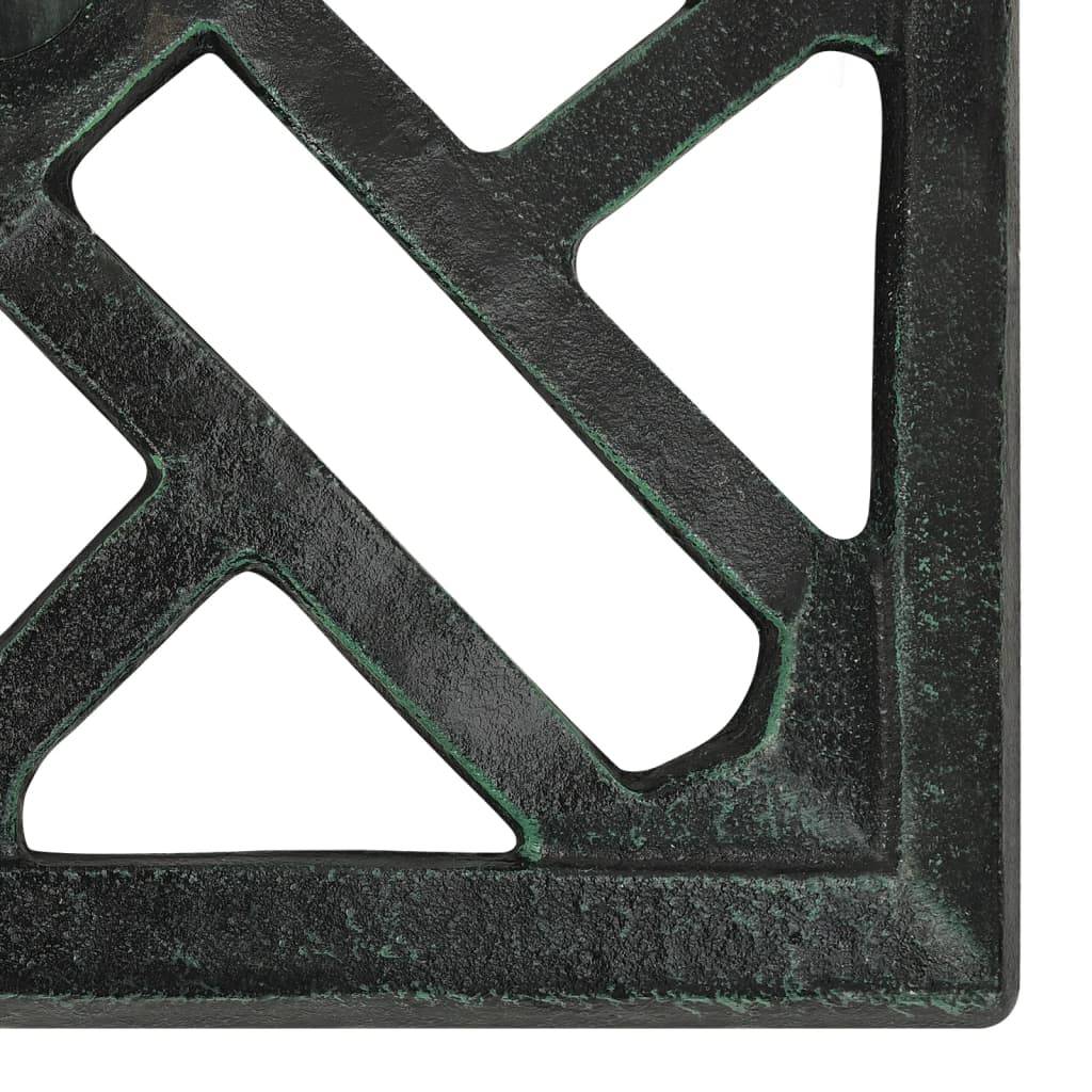 Socle de parasol - accessoire parasol Vert 44x44x31 cm Fonte - MEUBLE PRO-JU5540 - Image 5