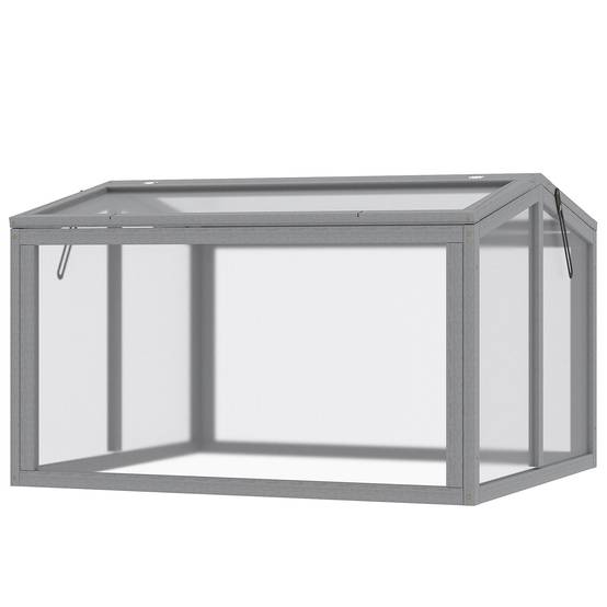 ComfortXL - Châssis de jardin en pin et polycarbonate 90 x 80 x 58 cm gris clair pour semis - ComfortXL Outdoor Living - Image 2