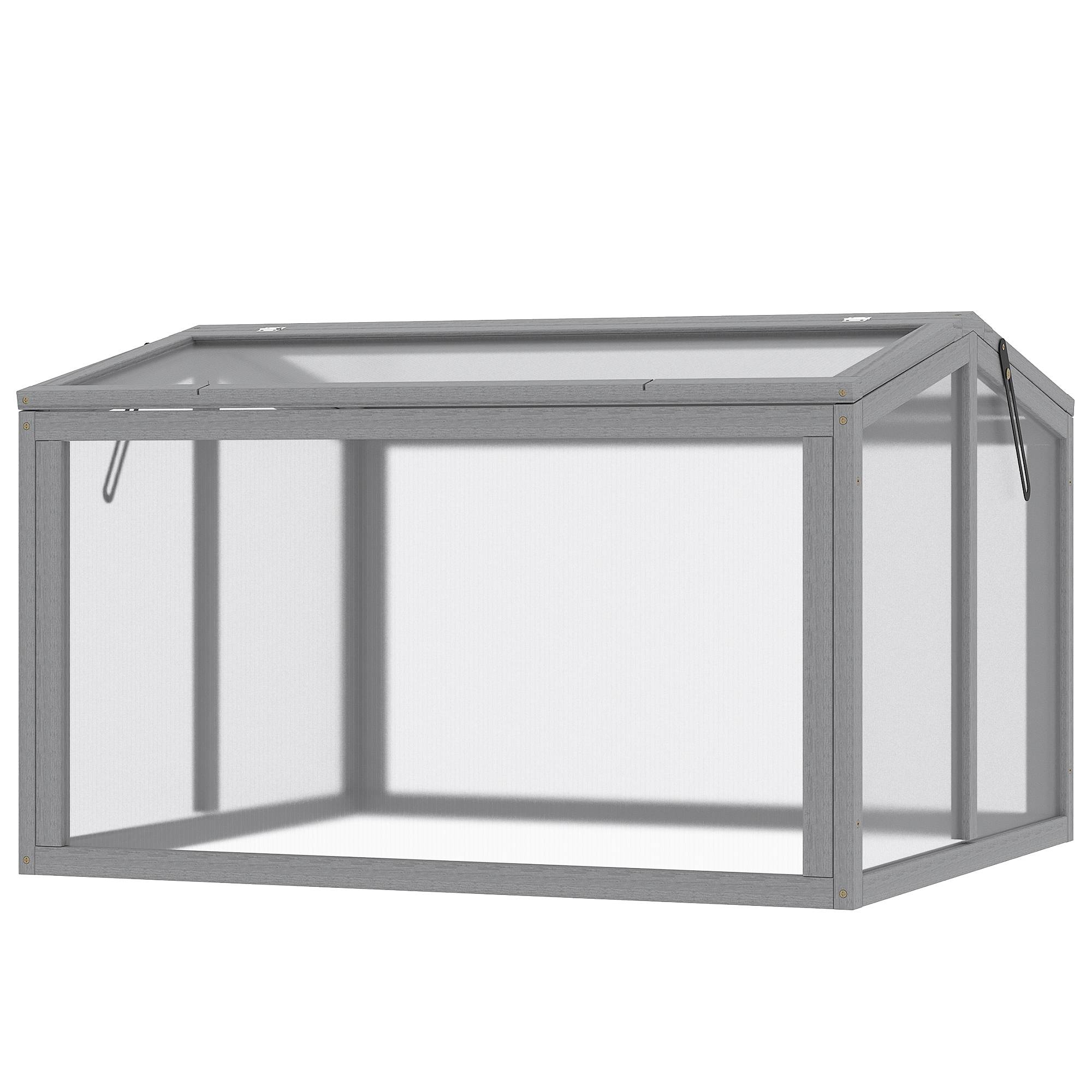 ComfortXL - Châssis de jardin en pin et polycarbonate 90 x 80 x 58 cm gris clair pour semis - ComfortXL Outdoor Living - Image 2