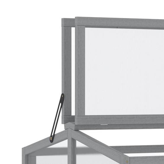 ComfortXL - Châssis de jardin en pin et polycarbonate 90 x 80 x 58 cm gris clair pour semis - ComfortXL Outdoor Living - Image 9