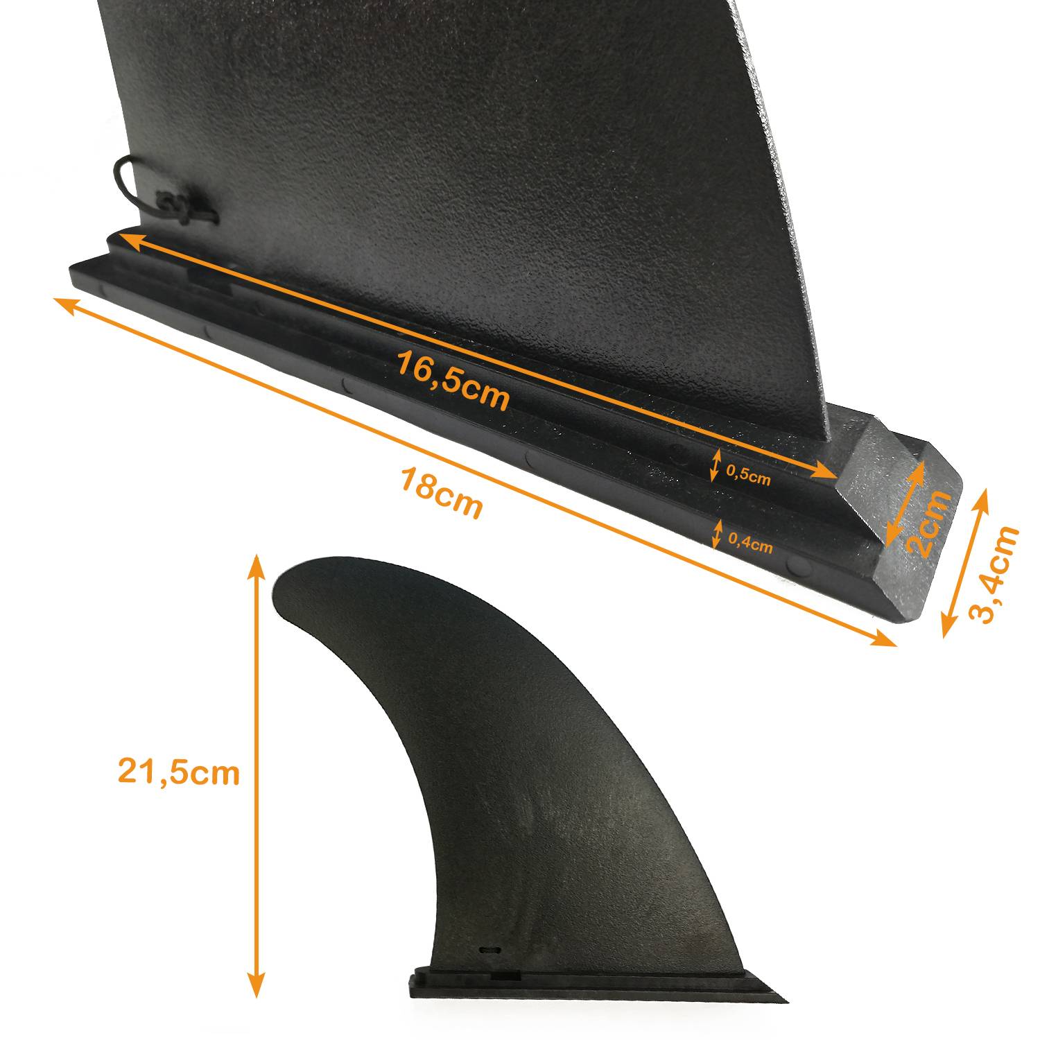Kangui - KANGUI Aileron central de rechange paddles gonflables avec système de fixation à glissière 22x18cm - Image 4