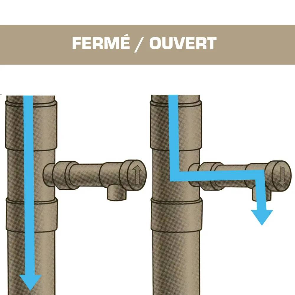 Ribimex - Récupérateur d'eau diamètre 80 mm avec robinet arrêt - Image 3