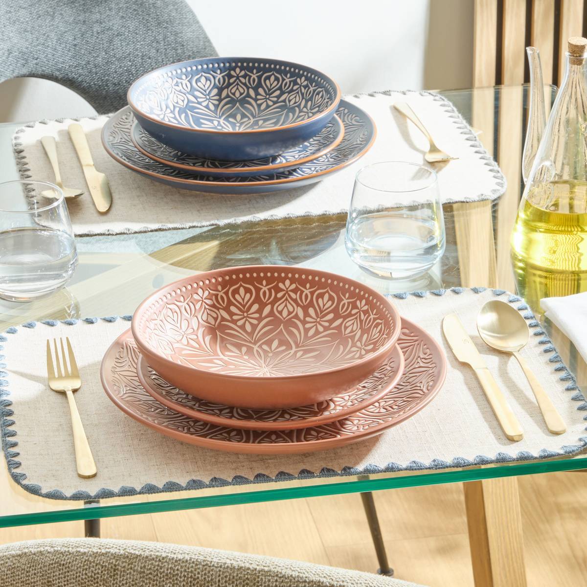 Atmosphera - Lot de 6 assiettes creuse Ines D20cm terracotta - Atmosphera Créateur d'intérieur - Image 1