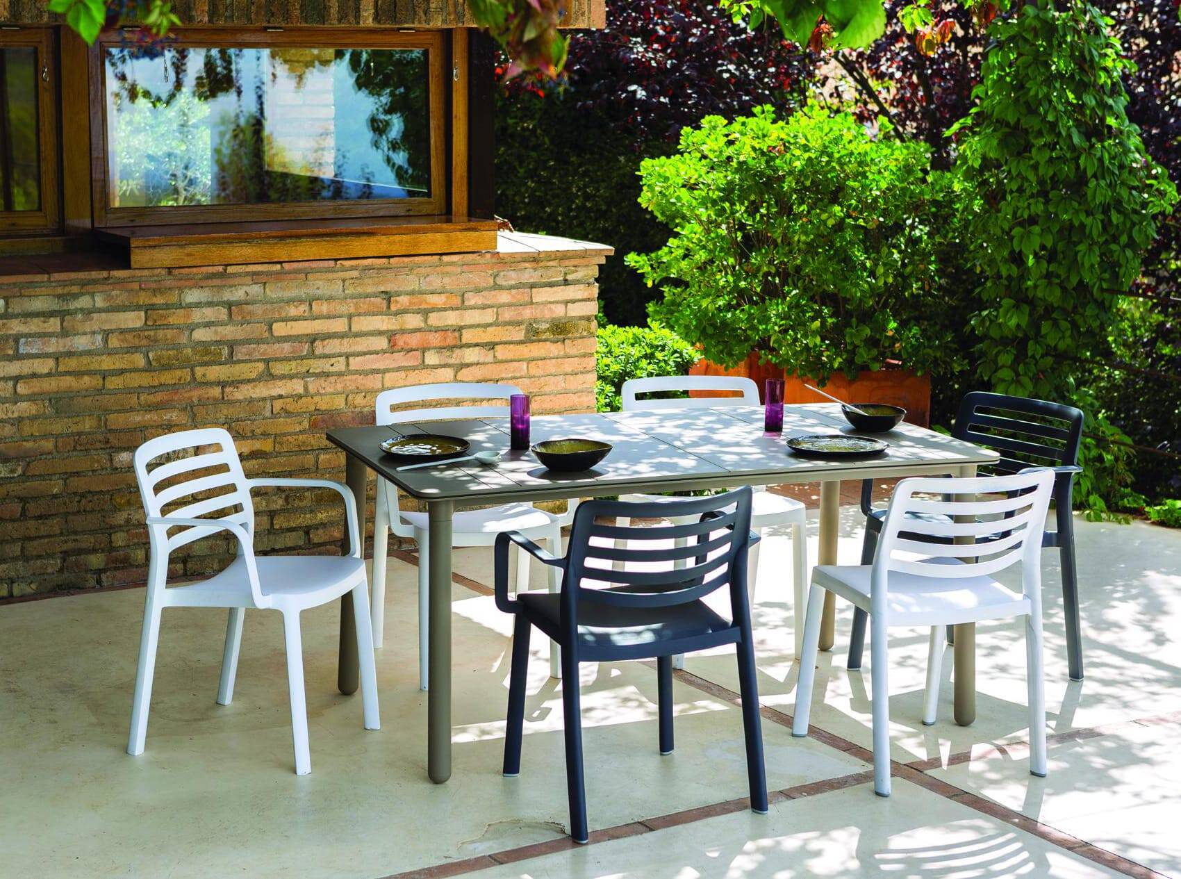 Garbar - Fauteuils Wind garbar plastique beige (Lot de 4) - Image 6
