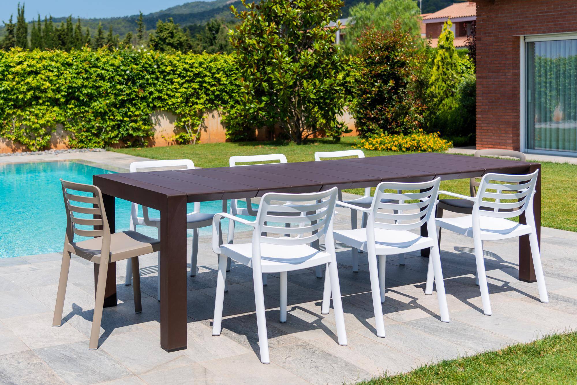 Garbar - Fauteuils Wind garbar plastique beige (Lot de 4) - Image 7