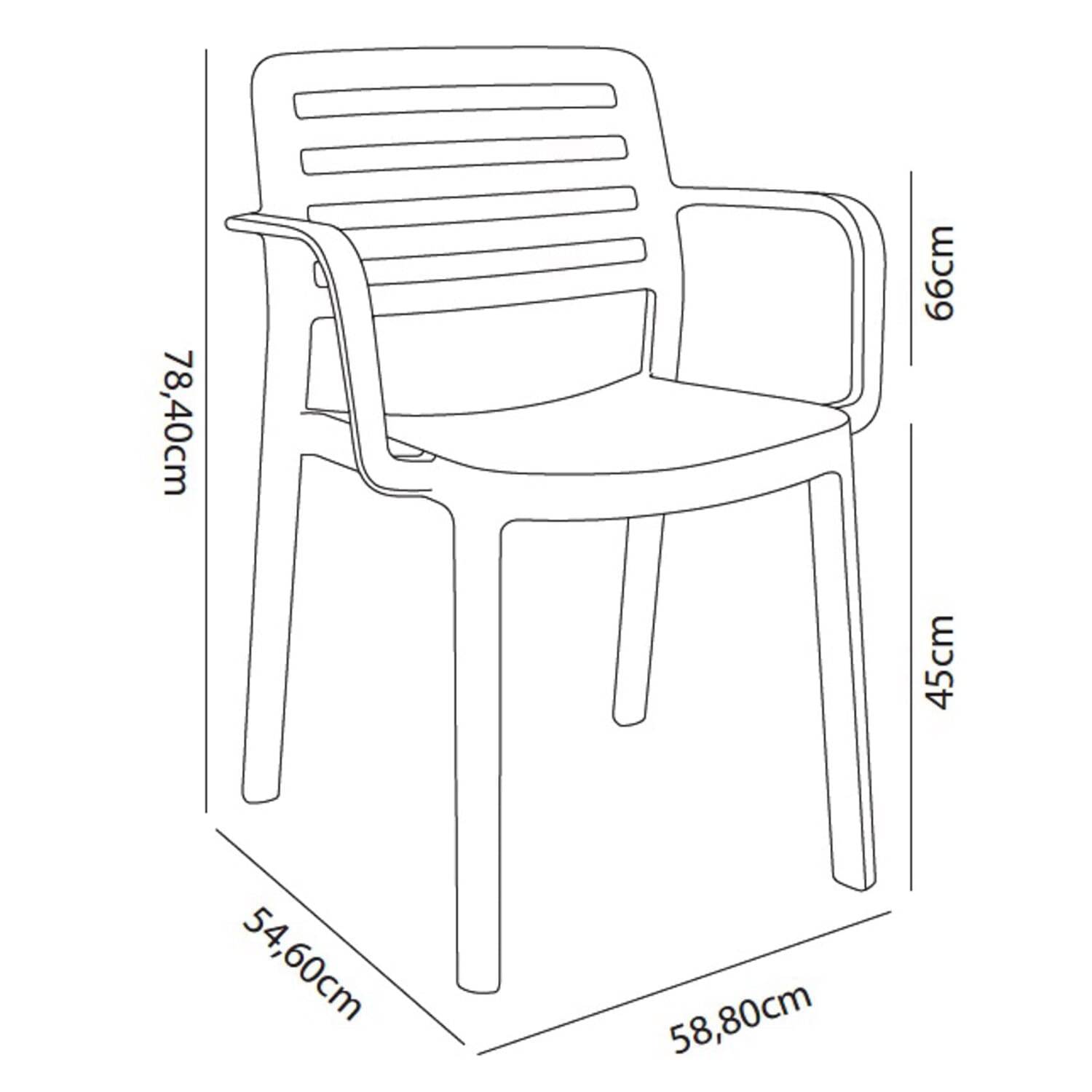 Garbar - Fauteuils Wind garbar plastique beige (Lot de 4) - Image 2