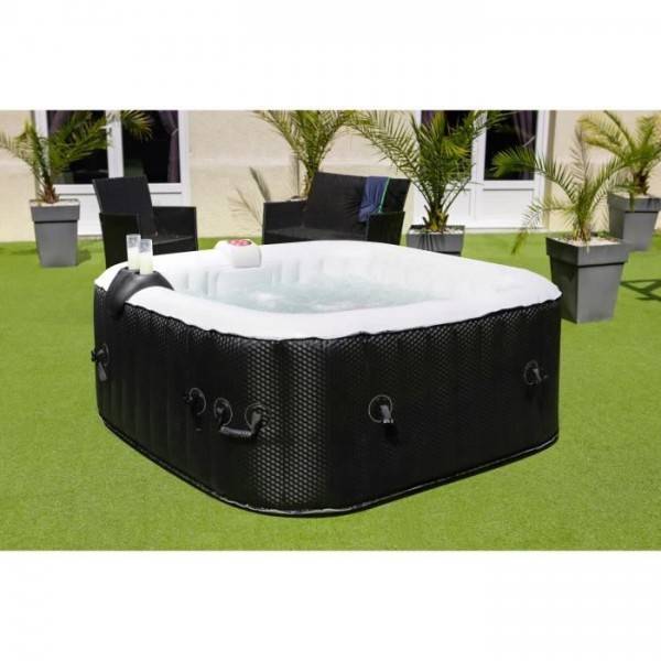 SUNSPA - Spa gonflable SUNSPA - AC02 - 185 x 65 cm - 6 places - Carré (Livré avec filtre, cadenas, tapis de sol et couverture) - Image 3