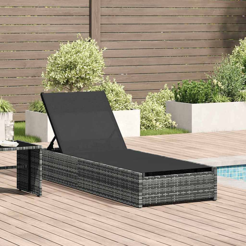 Vidaxl - Transat Gris 200,5 x 70 x 75 cm polyrotin vidaXL 42004126