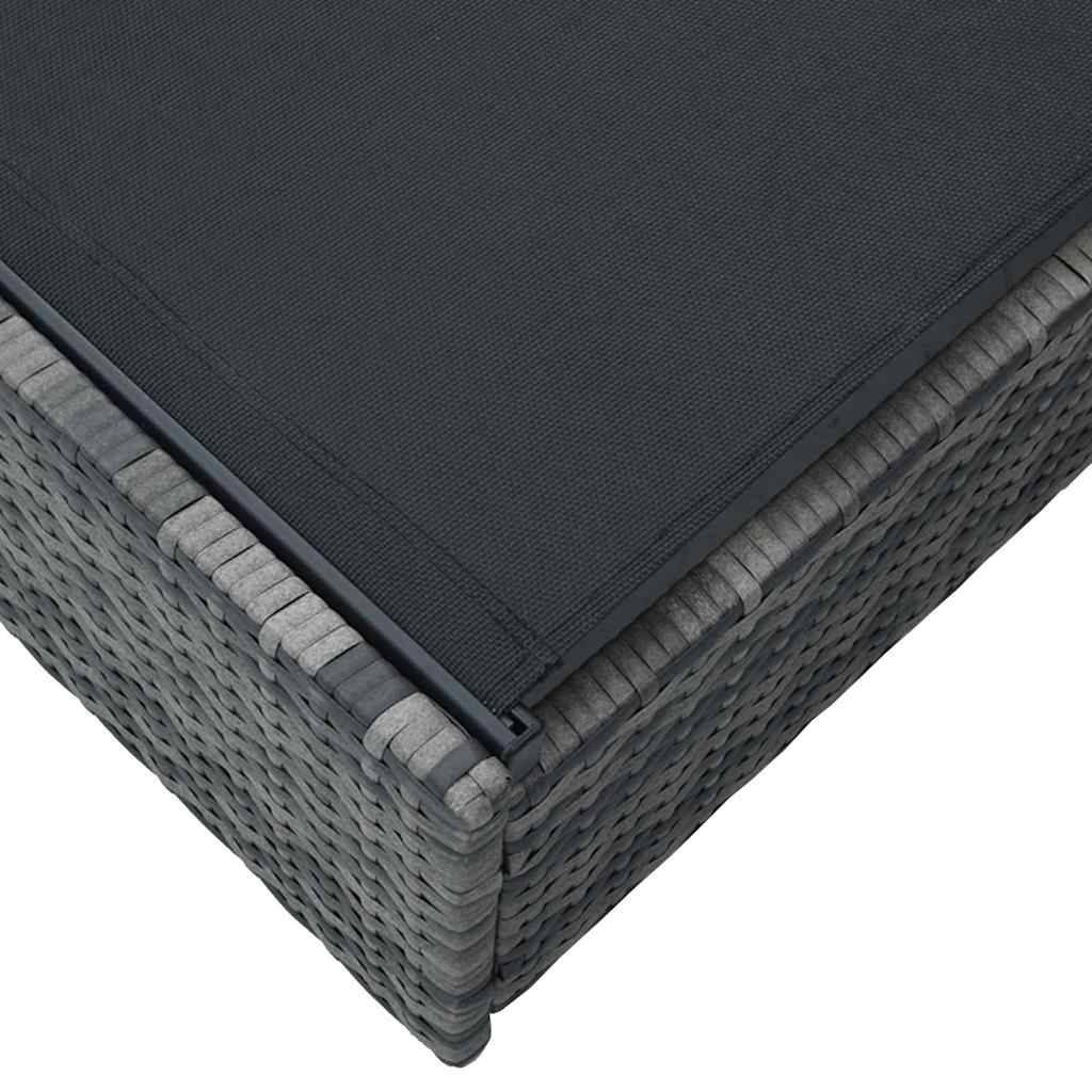 Vidaxl - Transat Gris 200,5 x 70 x 75 cm polyrotin vidaXL 42004126 - Image 6