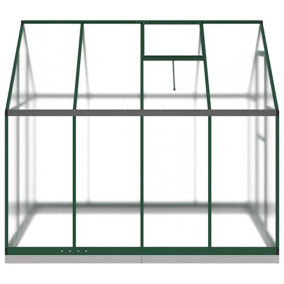 Serre Jardin Polycarbonate Aluminium Base Acier Hivernage 224x169cm Vert - ComfortXL Outdoor Living - Image 4
