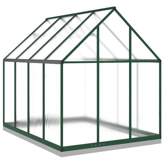 Serre Jardin Polycarbonate Aluminium Base Acier Hivernage 224x169cm Vert - ComfortXL Outdoor Living - Image 5