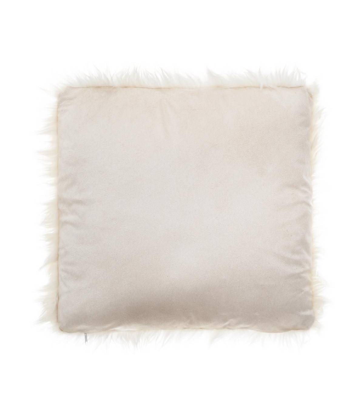 Coussin déhoussable Fourrure Ivoire 40 x 40 cm - Image 2