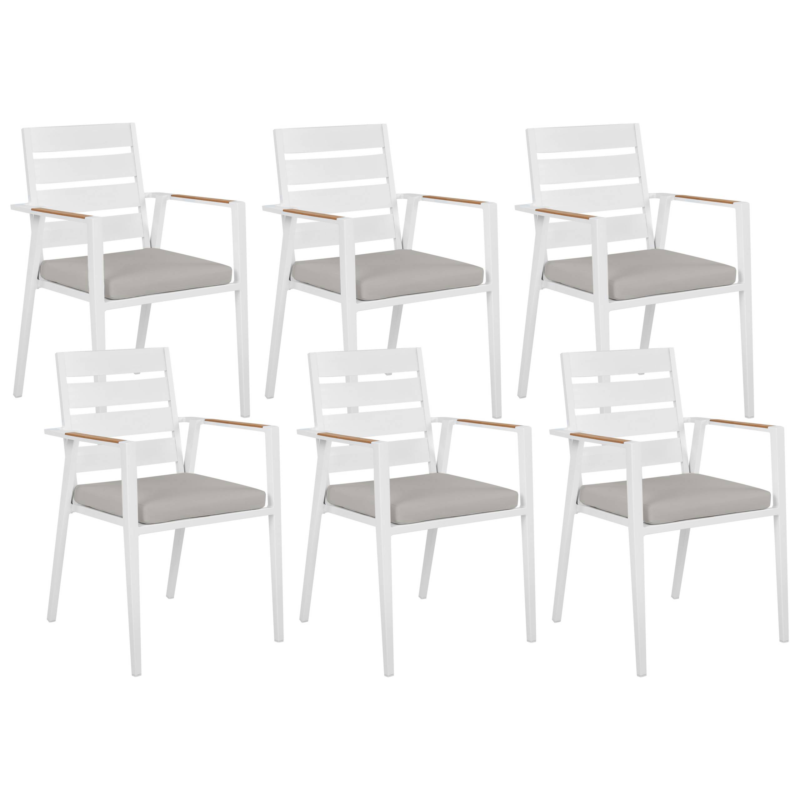 Chaise de jardin Aluminium Gris TAVIANO - Beliani - Image 1