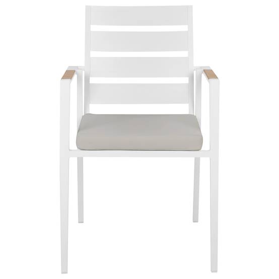 Chaise de jardin Aluminium Gris TAVIANO - Beliani - Image 5