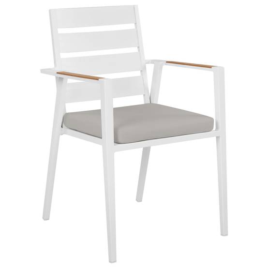 Chaise de jardin Aluminium Gris TAVIANO - Beliani - Image 3