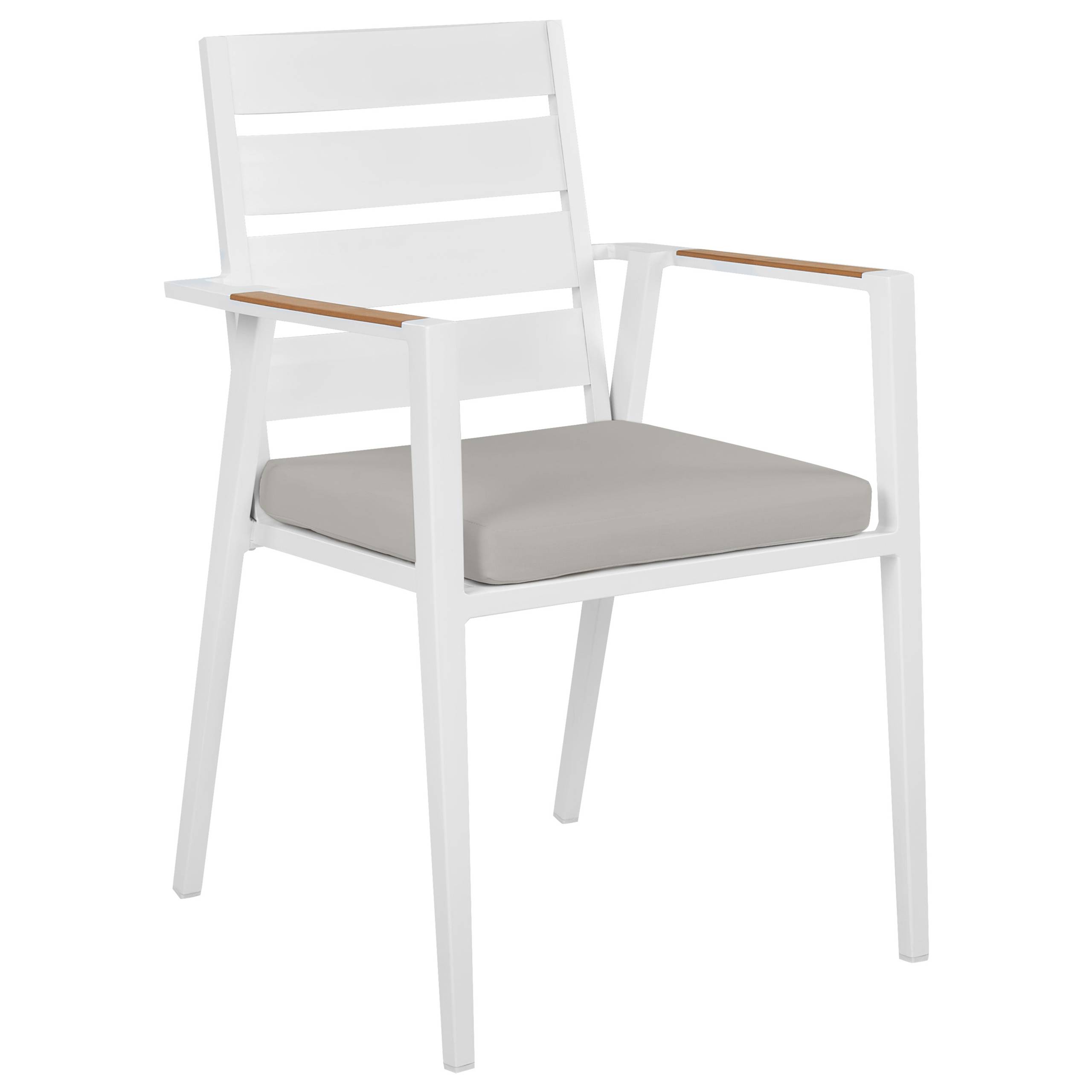 Chaise de jardin Aluminium Gris TAVIANO - Beliani - Image 3