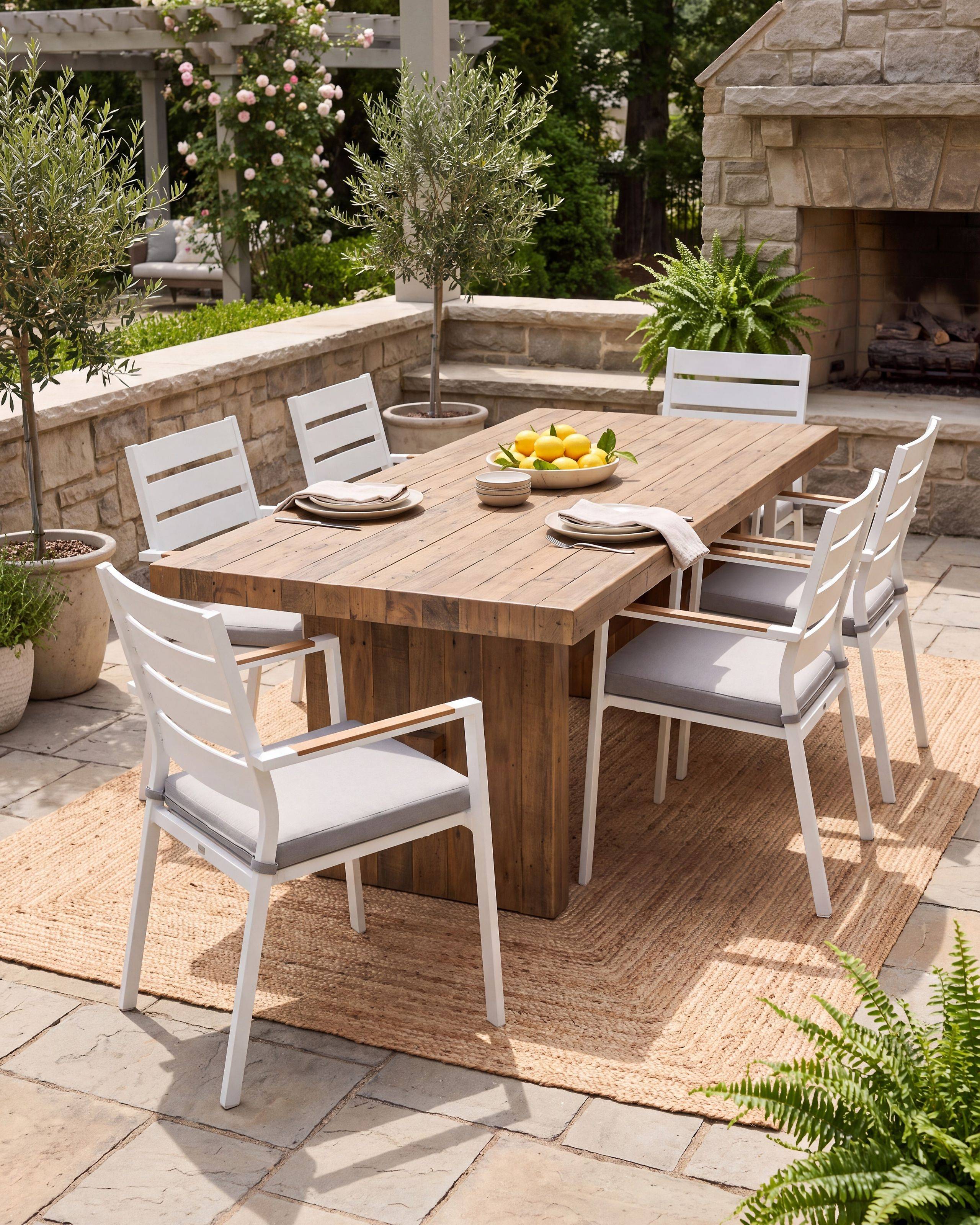 Beliani - Chaise de jardin Aluminium Gris TAVIANO - 54x58x86- Beliani - Image 1