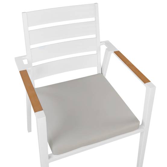 Chaise de jardin Aluminium Gris TAVIANO - Beliani - Image 8