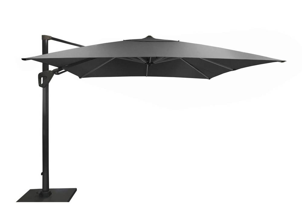 Proloisirs - Parasol déporté Elios Sunbrella® orientable alu/sunbrella - grey/graphite 119 PROLOISIRS