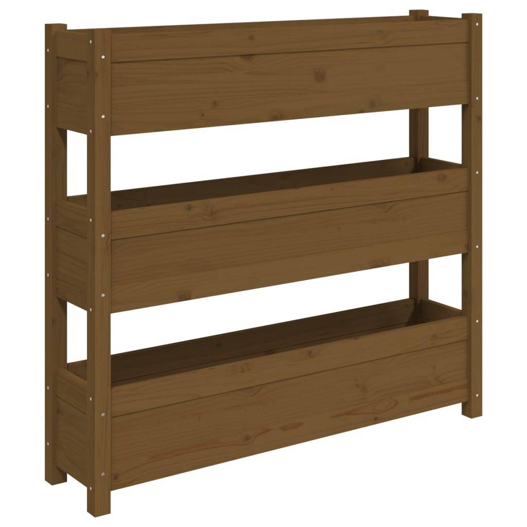 Vidaxl - Jardinière Marron miel 112x25x104,5 cm Bois massif de pin vidaXL 823923 - Image 2