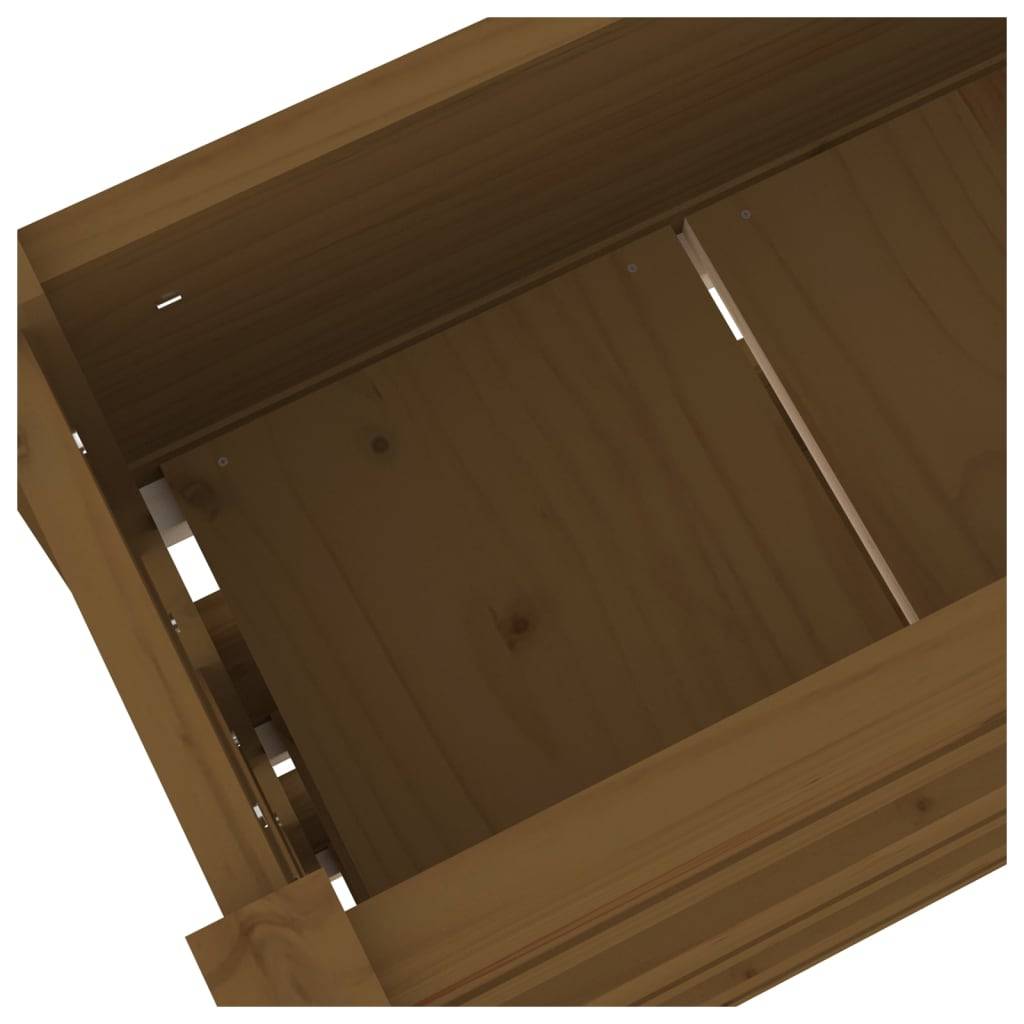 Vidaxl - Jardinière Marron miel 112x25x104,5 cm Bois massif de pin vidaXL 823923 - Image 4