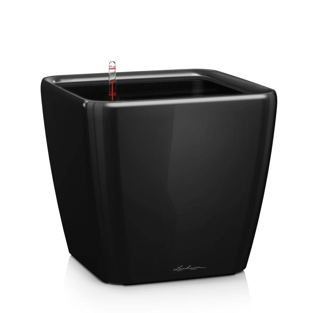 Lechuza - Pot Quadro Premium LS 35 - kit complet, noir brillant 35 cm Lechuza - Image 1