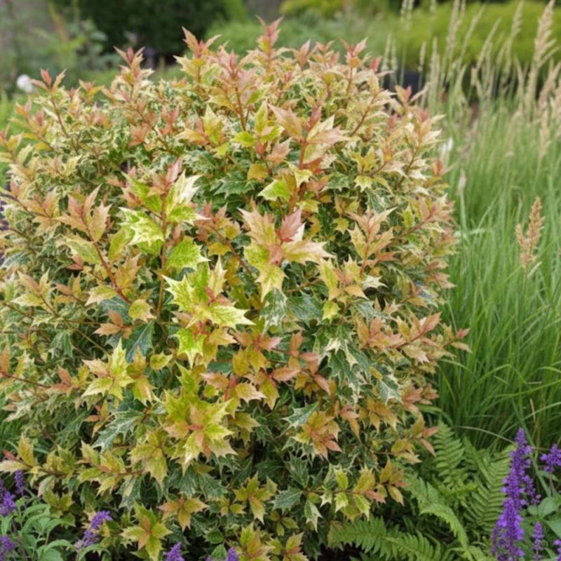 Osmanthe Goshiki, Osmanthus à fleurs Blanche - feuillage Persistant - Pot de 3L - 20/40 cm-  hauteur à maturité De 2,50 m à 3,00 m - Image 2