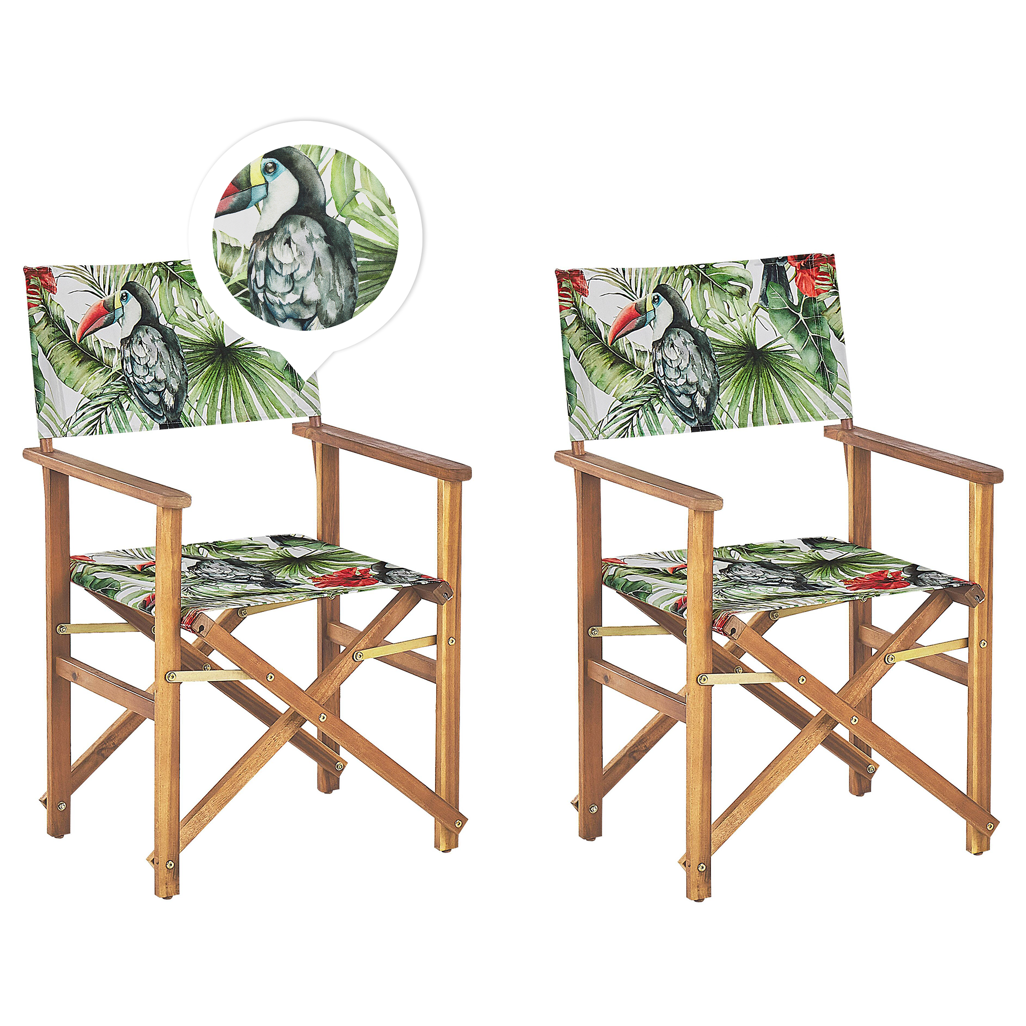 Beliani - Chaise de jardin Tissu Vert CINE - Beliani - Image 2