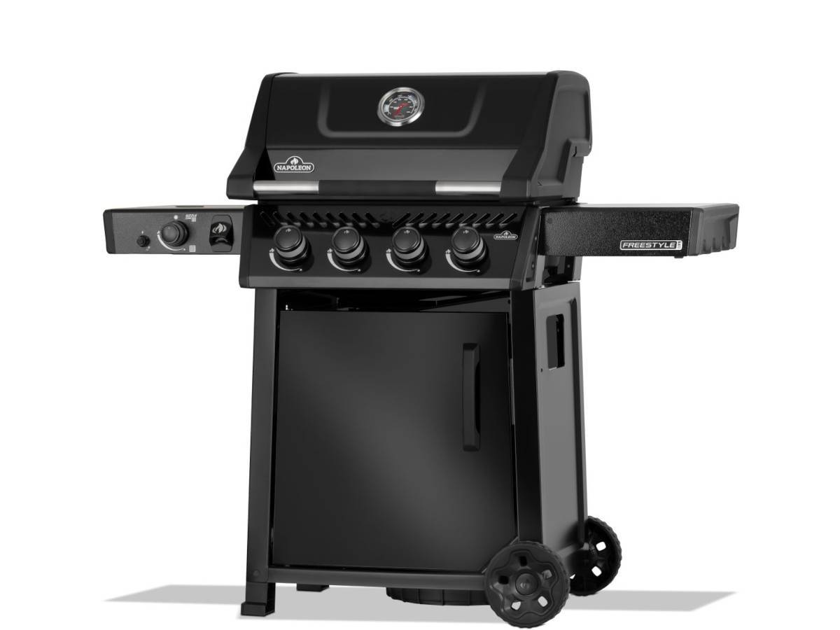 Napoleon - Barbecue gaz Freestyle 425 noir PRO 4 brûleurs + 1 sizzle zone + Housse + Rôtissoire + Plateau charbon - Napoléon - Image 4