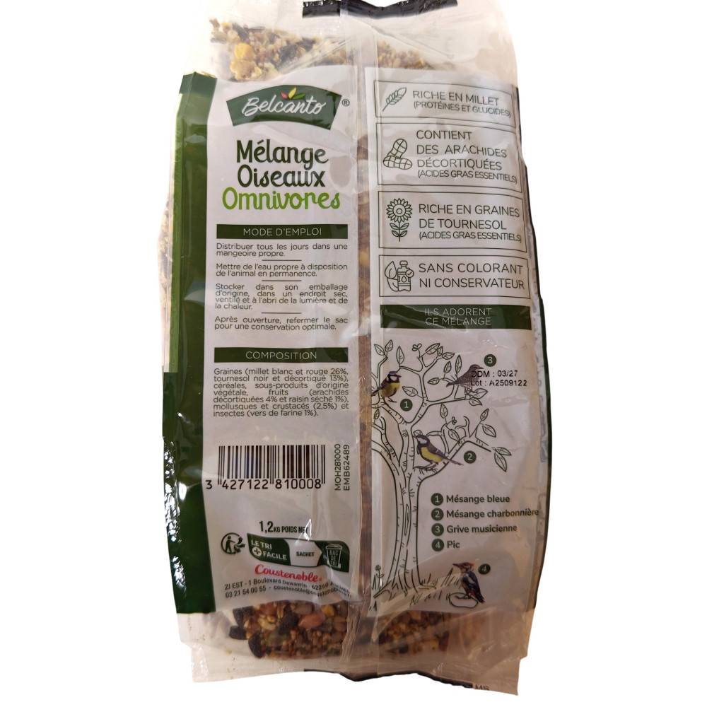 Nourriture oiseaux omnivores 1.2kg - Image 3
