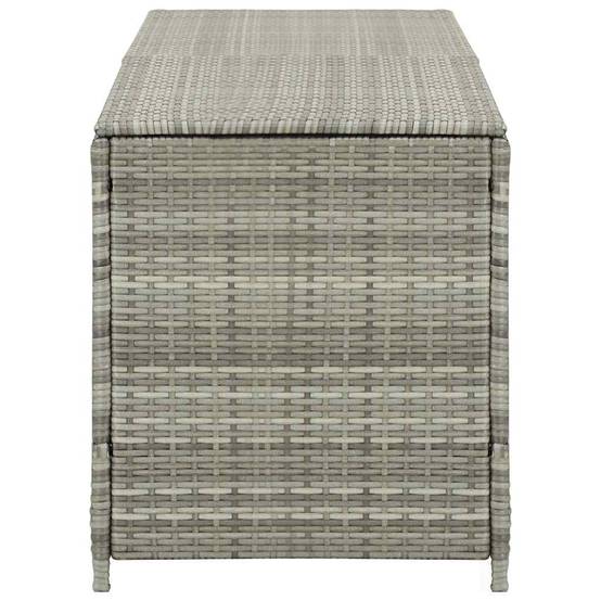 Coffre de Jardin XXL Résine Tressée Étanche avec Vérins pour Extérieur Gris 200x50x60 cm – ComfortXL Outdoor Living - Image 5