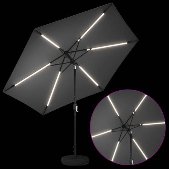 PANGIVO - Parasol polyester anthracite 296 x 296 x 235 cm - PANGIVO - Image 4
