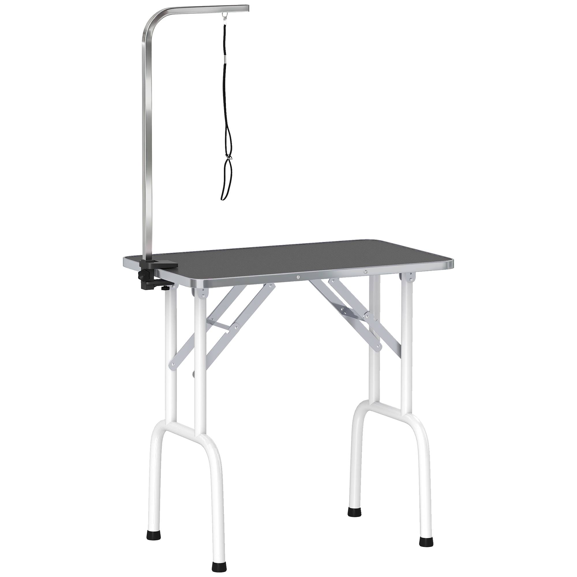 ComfortXL - Table de toilettage pour chien acier inoxydable 81 x 48,5 x 80 cm noire pliable avec surface antidérapante - Image 10