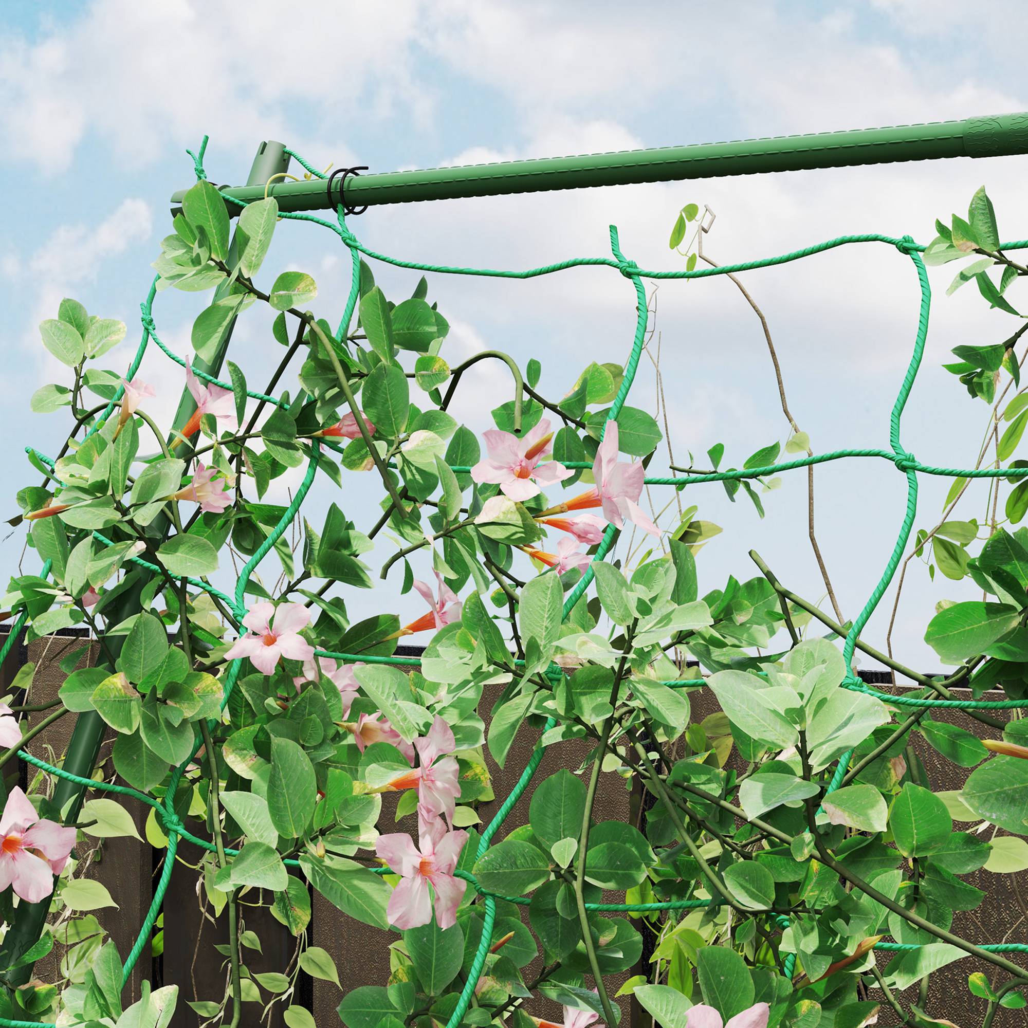 Treillage en acier pour plantes grimpantes, forme A, vert, 101 x 133 x 227 cm - PANGIVO - Image 7