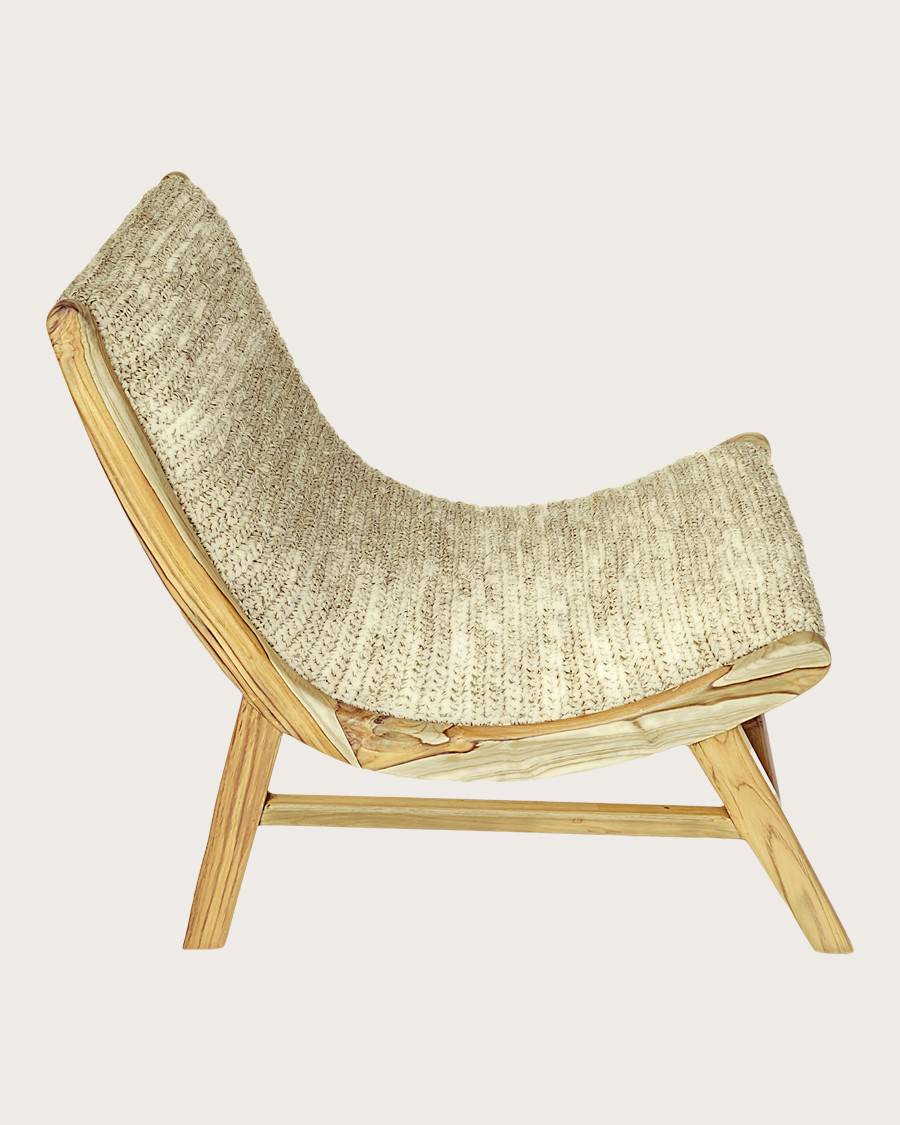 Kaho - Fauteuil en teck massif et corde - UNIQKA - Image 3