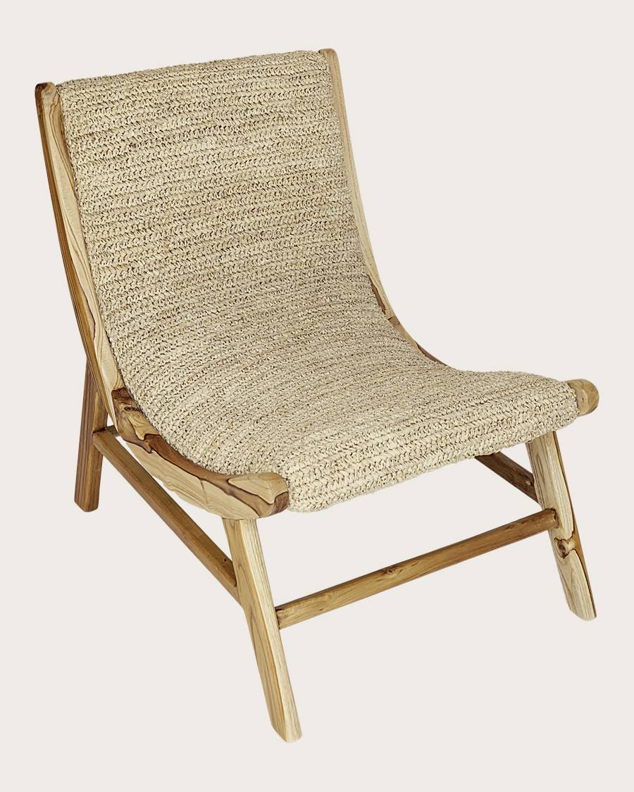 Kaho - Fauteuil en teck massif et corde - UNIQKA - Image 1