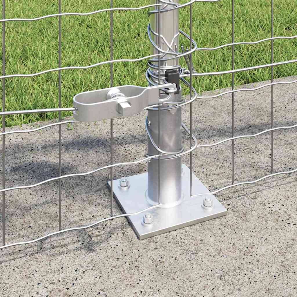 Poteau clôture acier galvanisé gris 3,2 x 3,2 x 110 cm, Poids :36.9kg - PANGIVO - Image 3