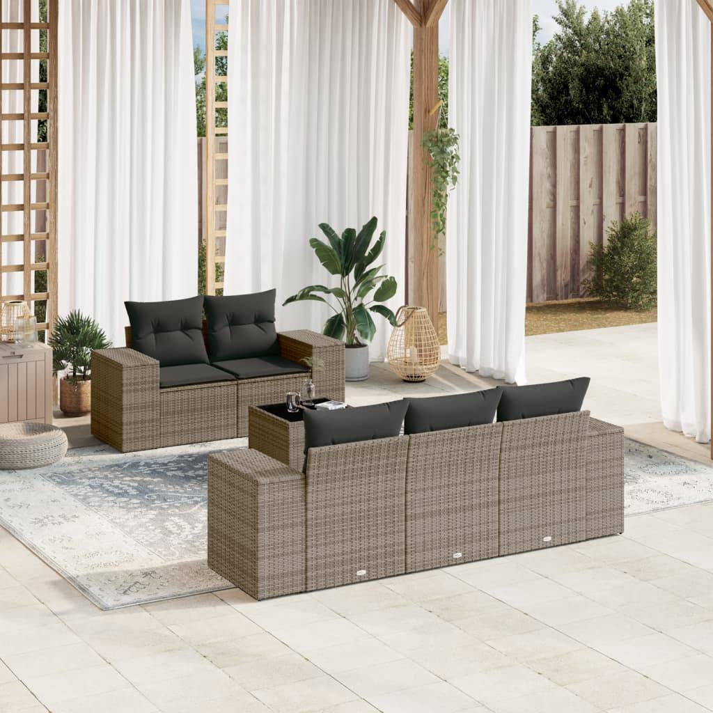 ComfortXL - Salon de jardin bas 5 places avec table design en résine tressée Gris Anthracite – ComfortXL Outdoor Living - Image 1