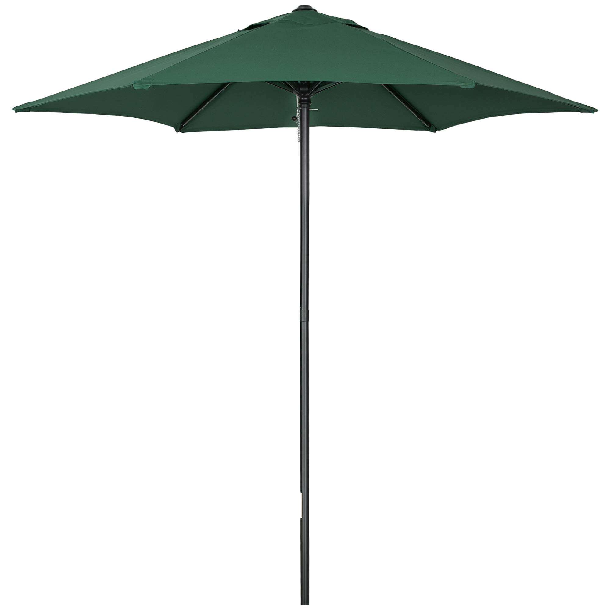 Parasol de terrasse avec mât en aluminium, toit ventilé et mât détachable, imperméable pour terrasse verte - Image 1