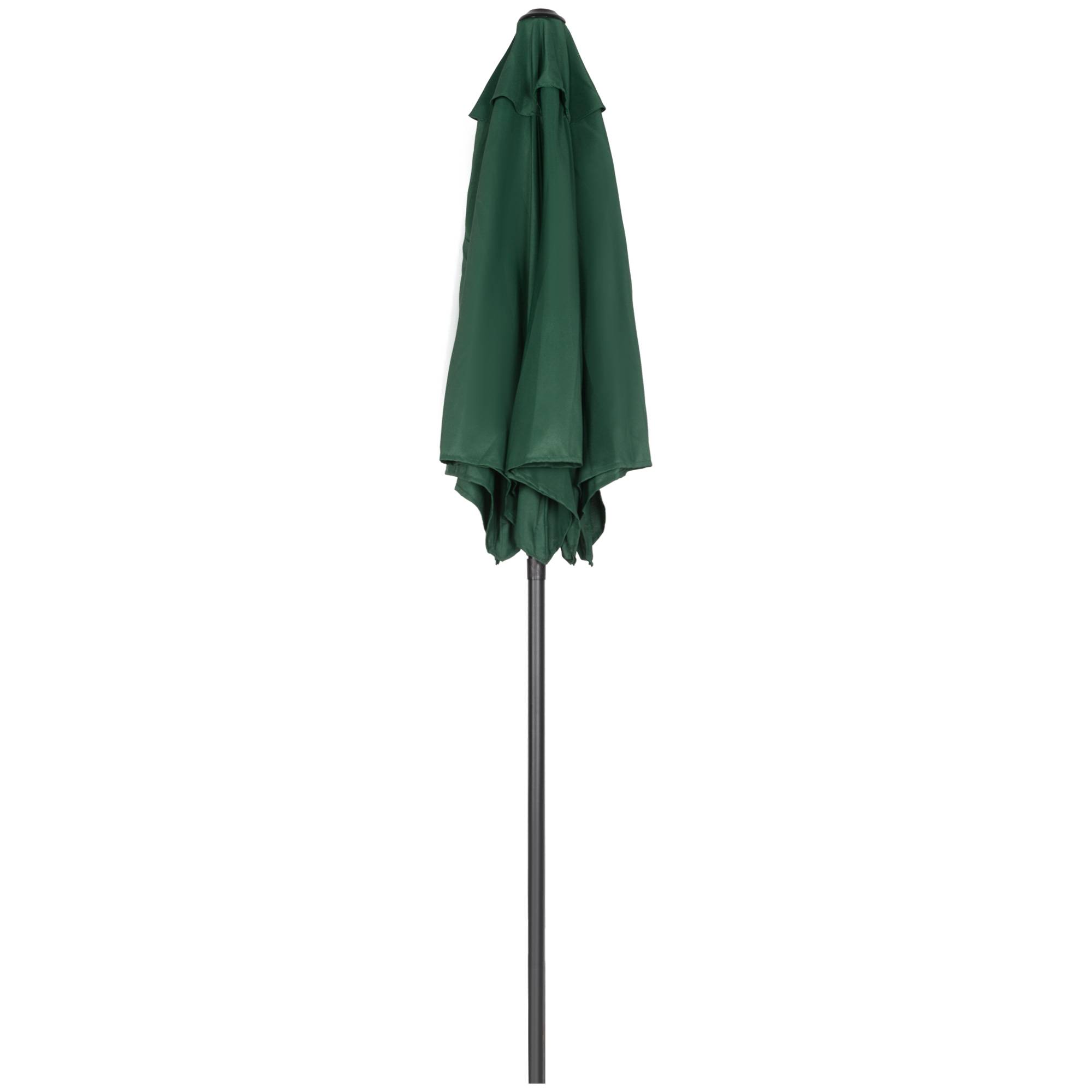 Parasol de terrasse avec mât en aluminium, toit ventilé et mât détachable, imperméable pour terrasse verte - Image 2