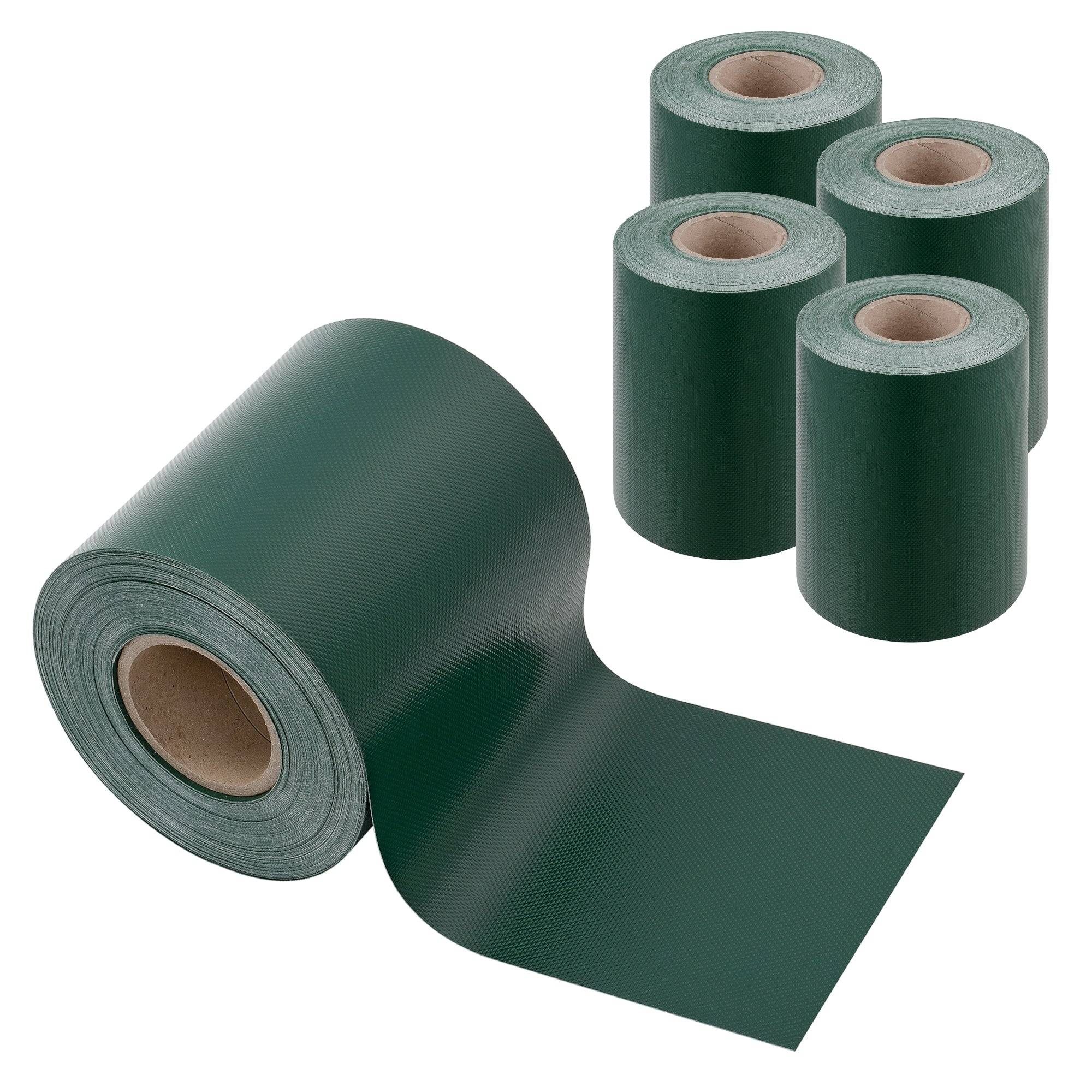 Helloshop26 - Lot de 4 bandes de brise-vue PVC 140 m x 19 cm 26,6 m² vert mousse - Image 1