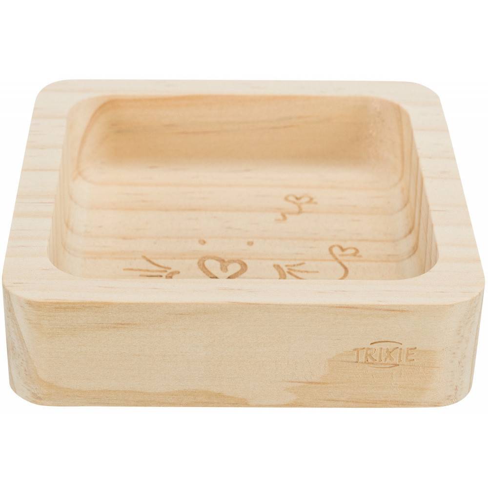 Trixie - Bol en bois de 190 ml,  11 x 11 cm pour rongeurs - Image 1