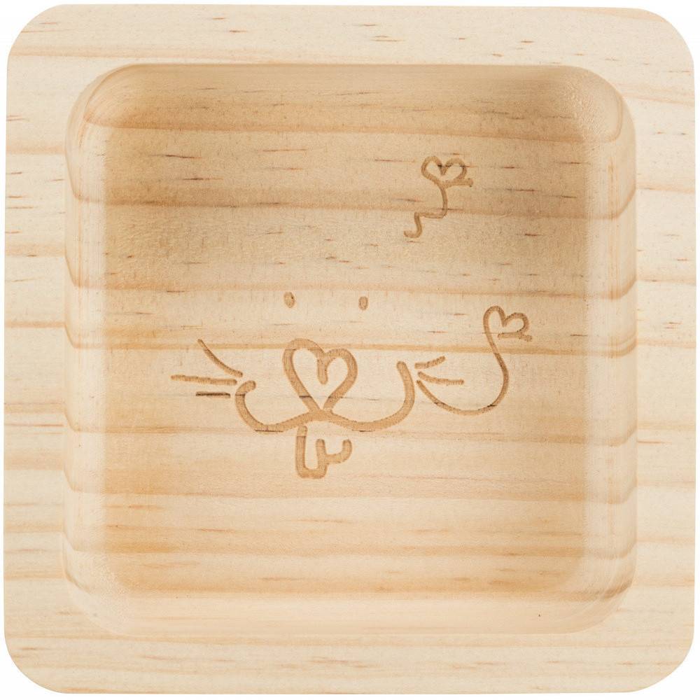 Trixie - Bol en bois de 190 ml,  11 x 11 cm pour rongeurs - Image 2