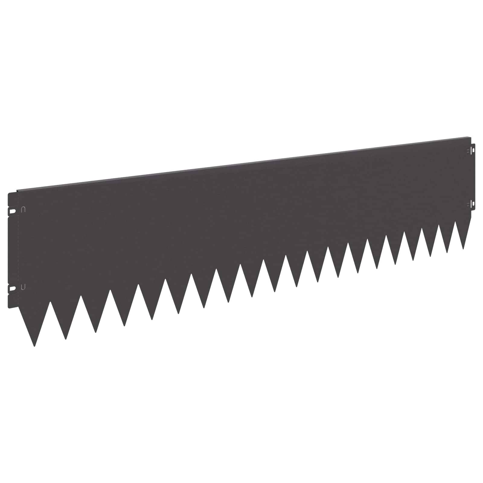 ComfortXL - Bordure pelouse acier séparation espaces délimitation parterres 20 pcs 103x25cm noir - ComfortXL Outdoor Living - Image 2