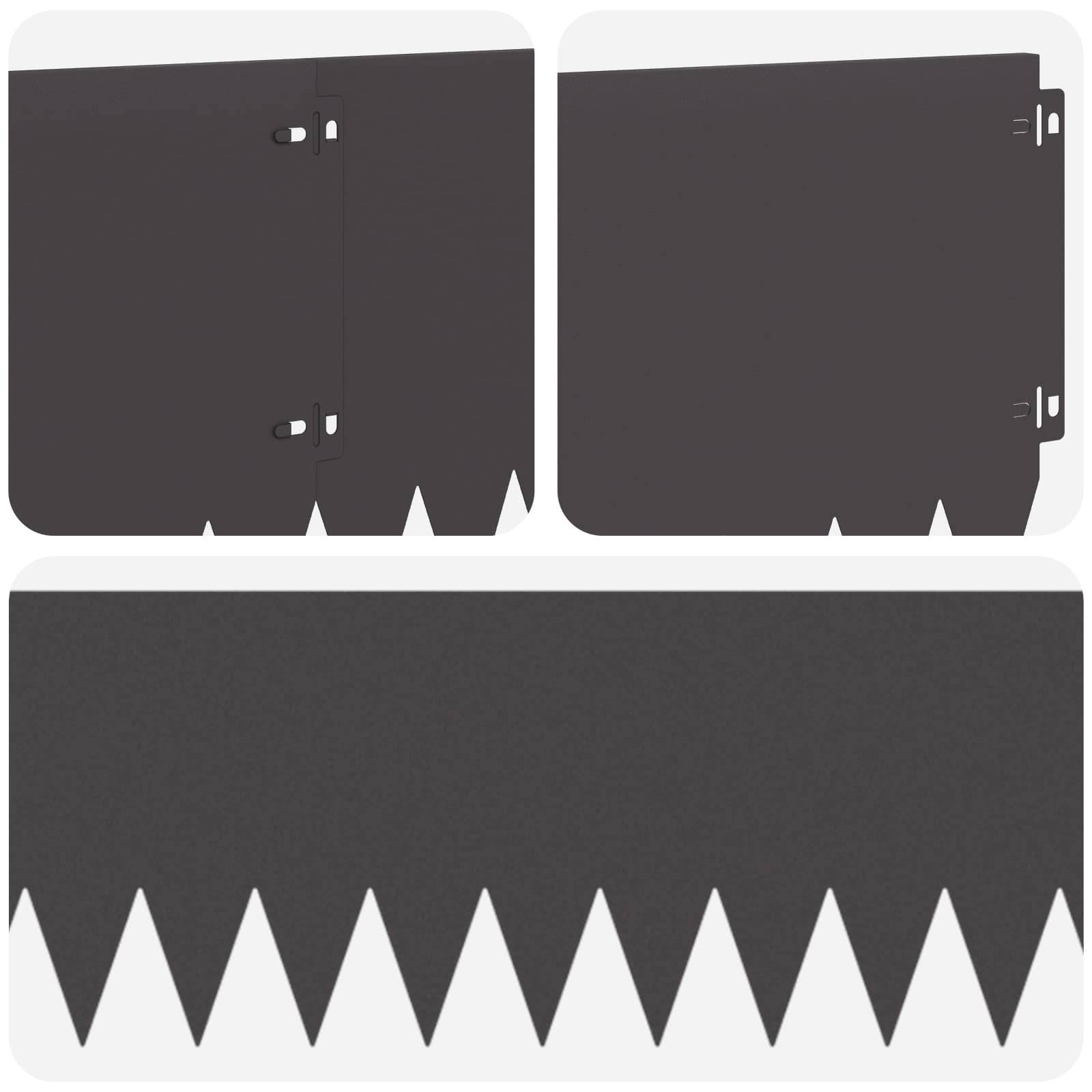 ComfortXL - Bordure pelouse acier séparation espaces délimitation parterres 20 pcs 103x25cm noir - ComfortXL Outdoor Living - Image 7