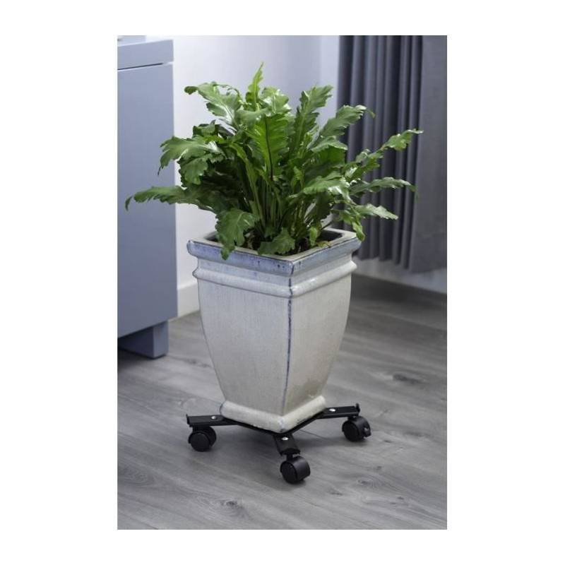 Nature - Nature Tablette A Roulettes Pour Plantes Extensible - Metal Noir - H6 X 34/51 X 34/51 Cm - Image 6