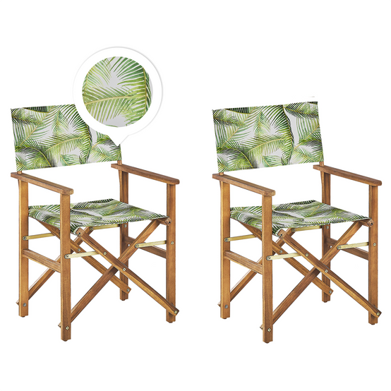 Beliani - Chaise de jardin Tissu Vert clair CINE - 50x50x91- Beliani - Image 2