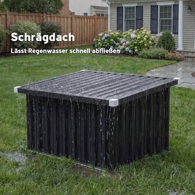 ComfortXL - Abri robot tondeuse acier galvanisé jardin protection intempéries 108x86x62cm gris foncé - ComfortXL Outdoor Living - Image 5
